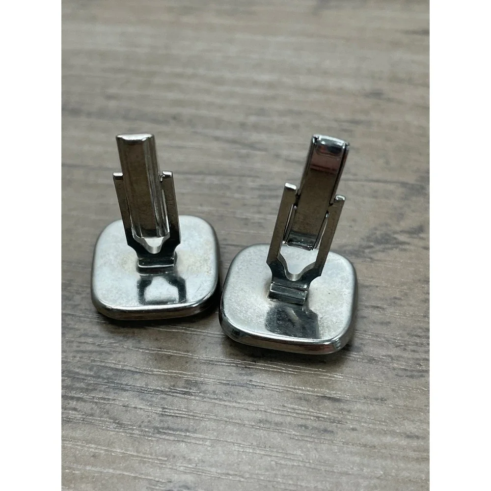 Unique 70's Mens Cufflinks Butterfly Wing Silhouette Trees Night Sky Scene